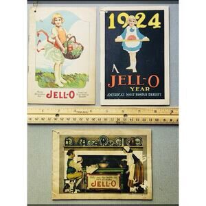 ANTIQUE 1912-1924 LOT of "JELL-O" Advertising RecipeBooklets By Maxfield Parrish
